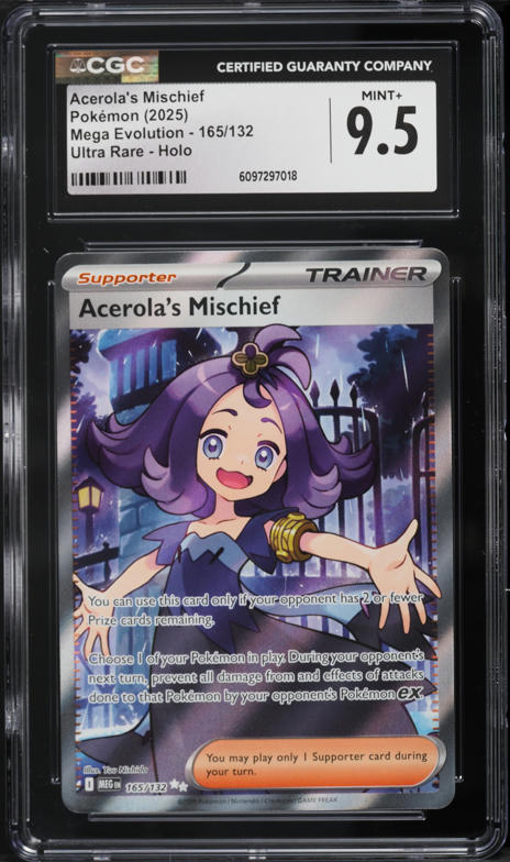 2025 Pokemon Meg EN-Mega Evolution Acerola's Mischief #183 SIR PSA