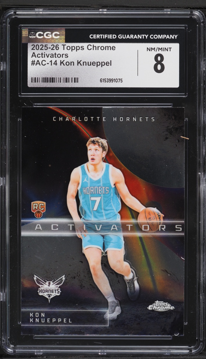 2025 Topps Chrome Activators Kon Knueppel ROOKIE #AC-14 CGC 8 NM-MT