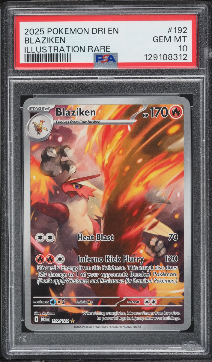 2025 Pokemon Scarlet & Violet Destined Rivals IR Blaziken #192 PSA 10 GEM MINT