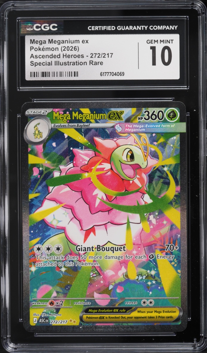 2026 Pokemon Mega Evolution Ascended Heroes SIR Mega Meganium Ex #272 CGC 10 GEM MINT