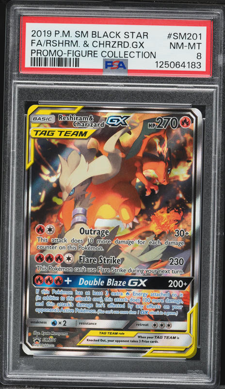 Pokmon Jumbo Card JUMBO Oversized Reshiram & Charizard GX Tag Team Gold  Promo Pokmon Card SM247 NM Rainbow Reshiram And Charizard GX
