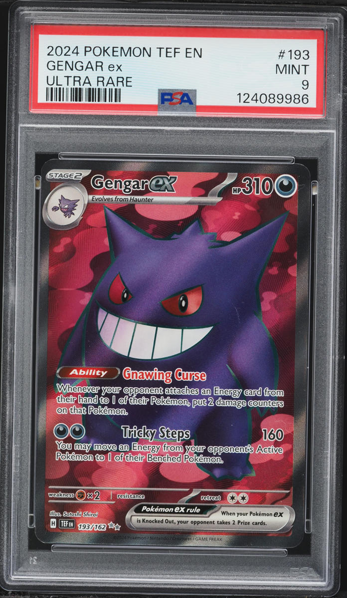 2024 Pokemon Scarlet & Violet Temporal Forces Full Art Gengar ex #193 PSA 9 MINT