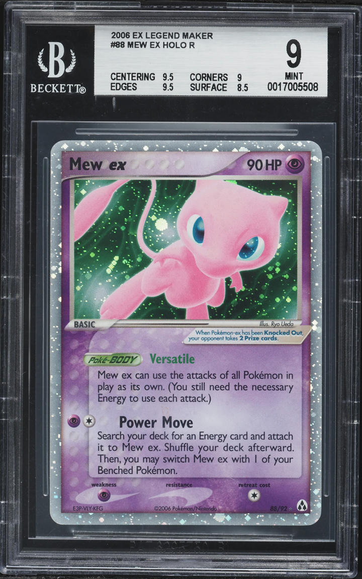 2006 Pokemon EX Legend Maker Holo Mew ex #88 BGS 9 MINT