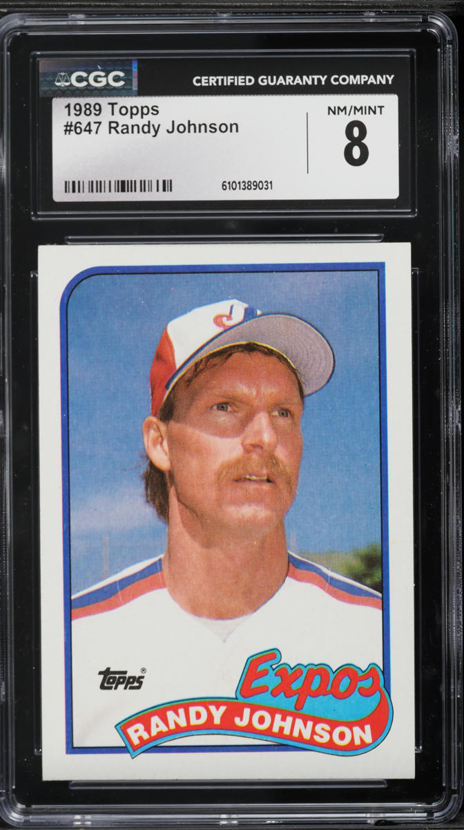 1989 Topps Randy Johnson ROOKIE #647 CGC 8 NM-MT