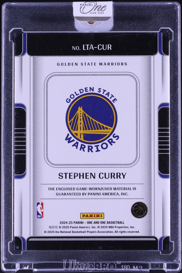 2024 Panini One And One Tags Stephen Curry LAUNDRY TAG LOGOMAN PATCH /5 #LTA-CUR