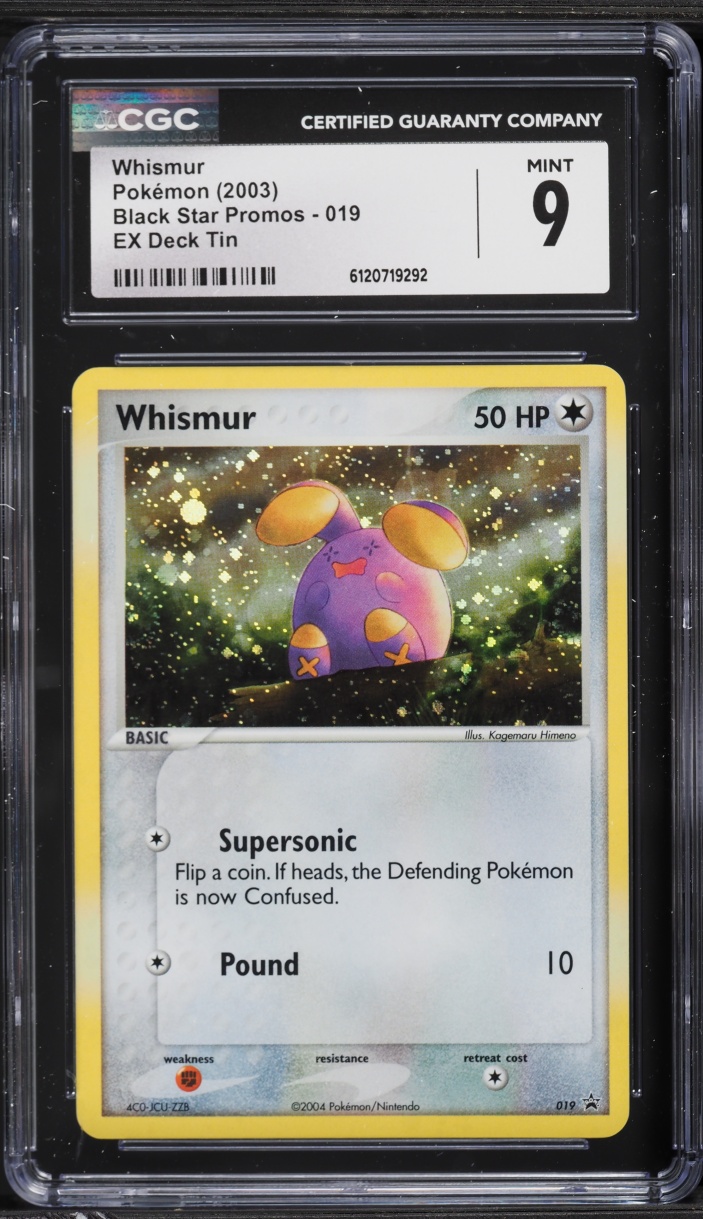2003 Pokemon Black Star Promo EX Deck Tin Whismur #019 CGC 9 MINT