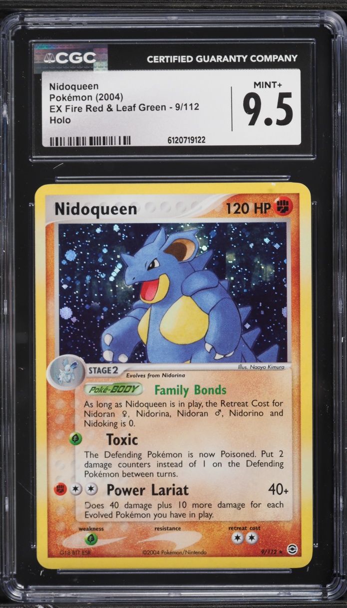2004 Pokemon EX Fire Red & Leaf Green Holo Nidoqueen #9 CGC 9.5 MINT+