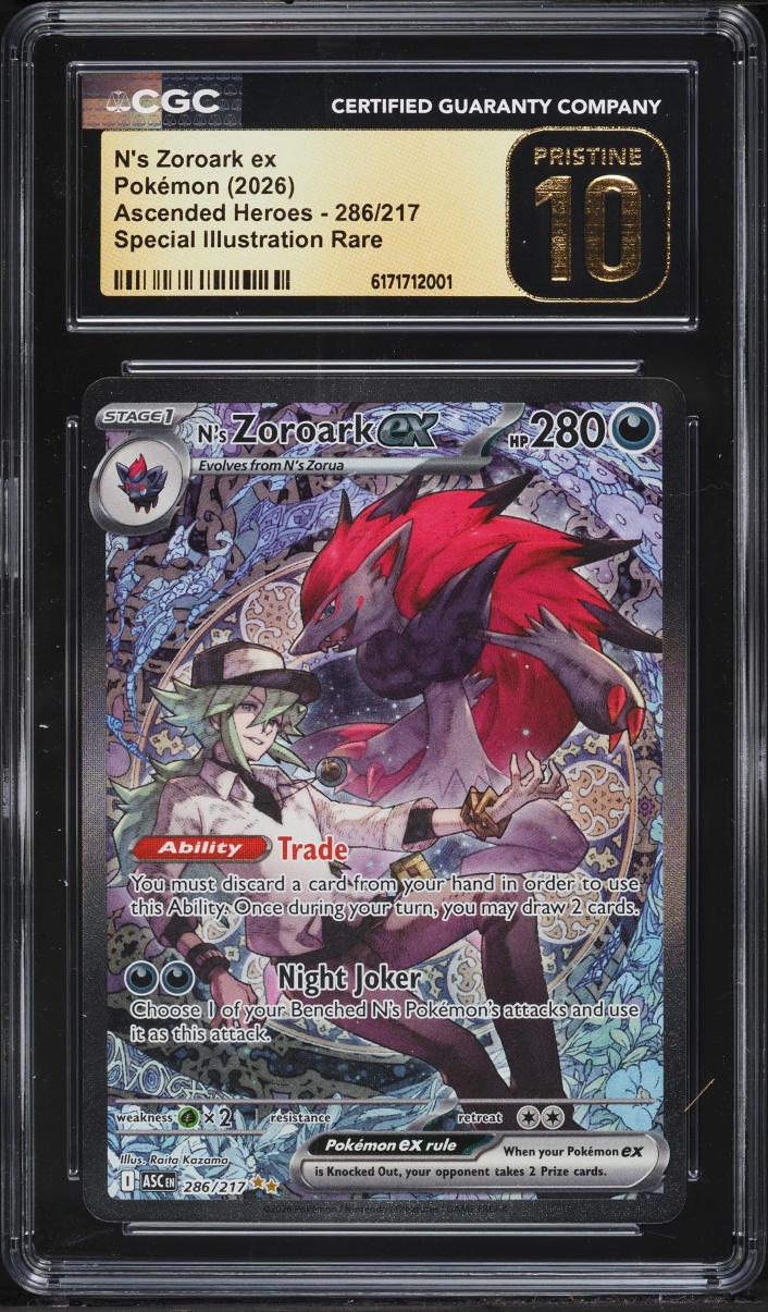 2026 Pokemon Mega Evolution Ascended Heroes SIR N's Zoroark ex #286 CGC 10 PRISTINE