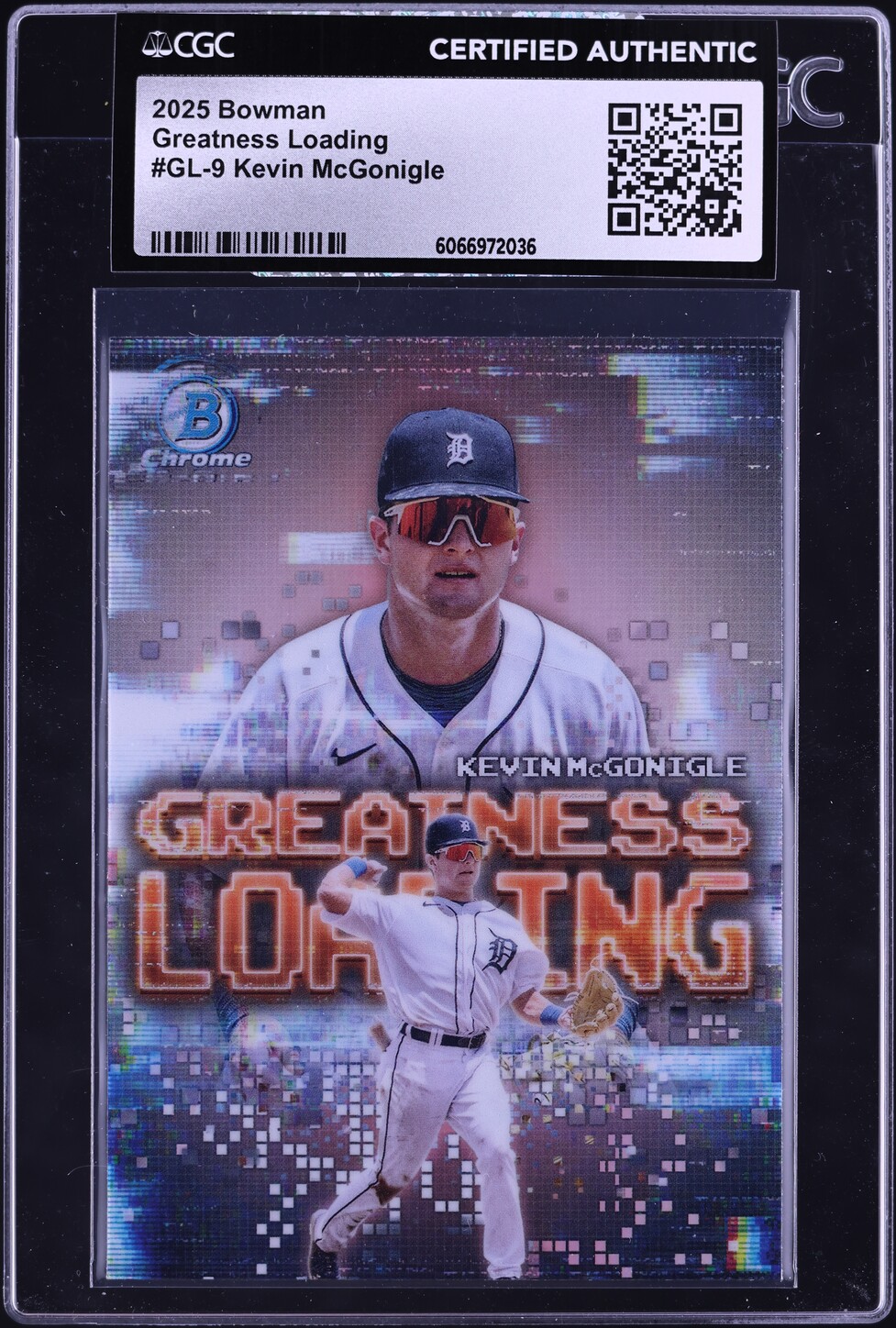 2025 Bowman Chrome Greatness Loading Kevin McGonigle PROSPECT #GL-9 CGC AUTH