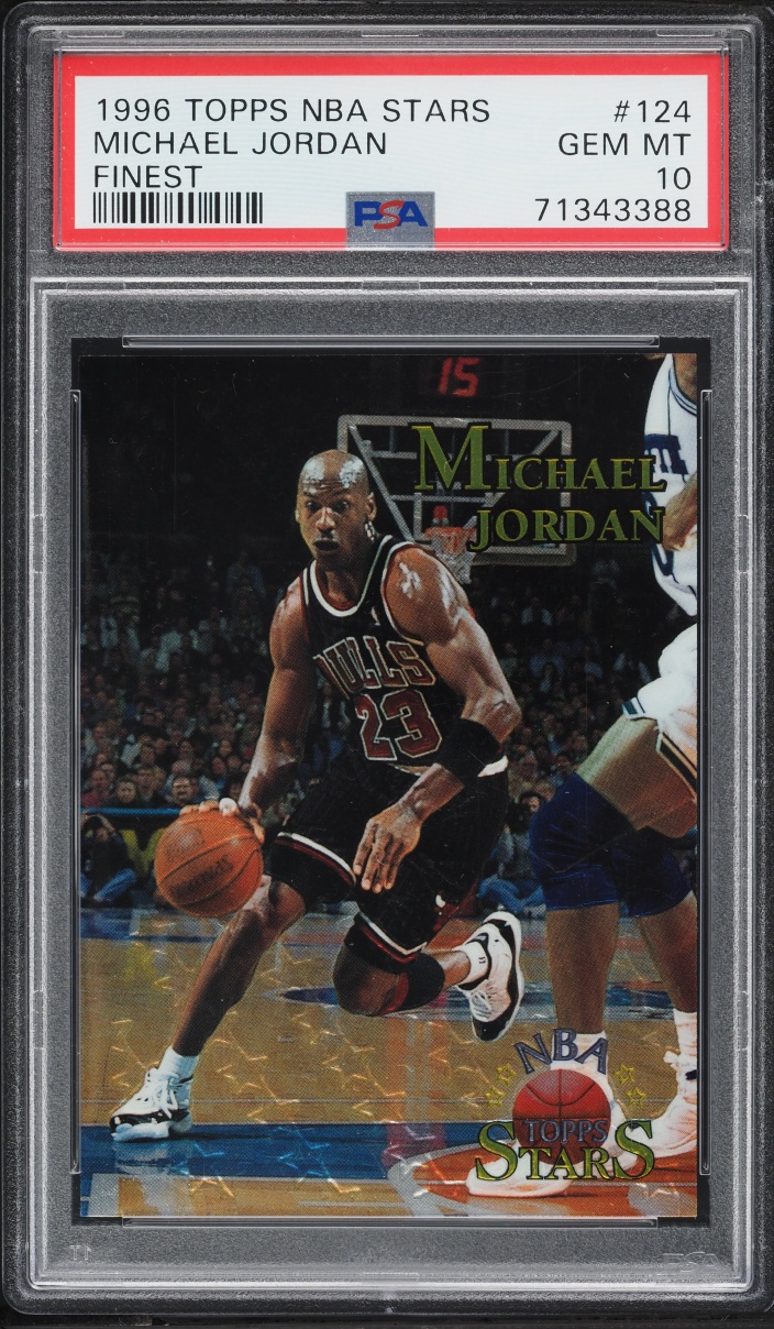 1996 Topps NBA Stars Finest Michael Jordan #124 PSA 10 GEM MINT