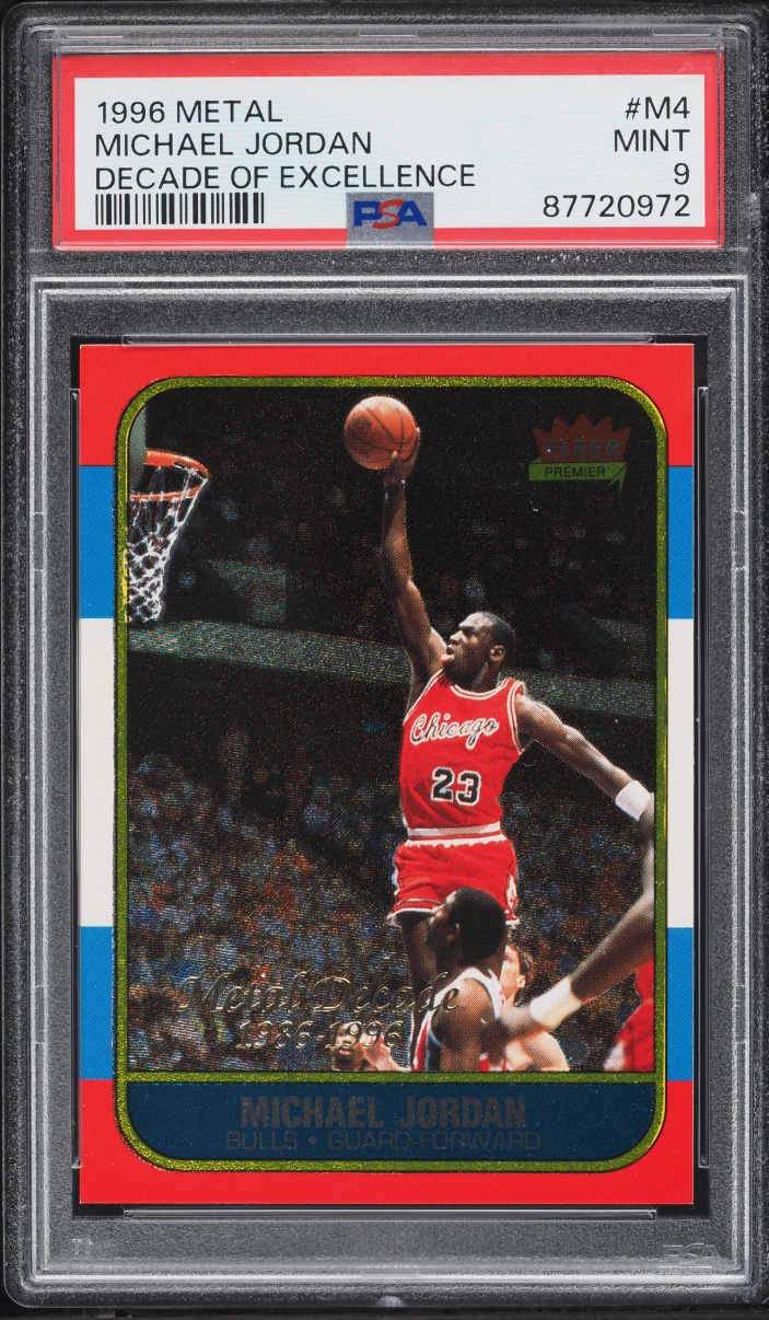 1996 Metal Decade Of Excellence Michael Jordan #M4 PSA 9 MINT