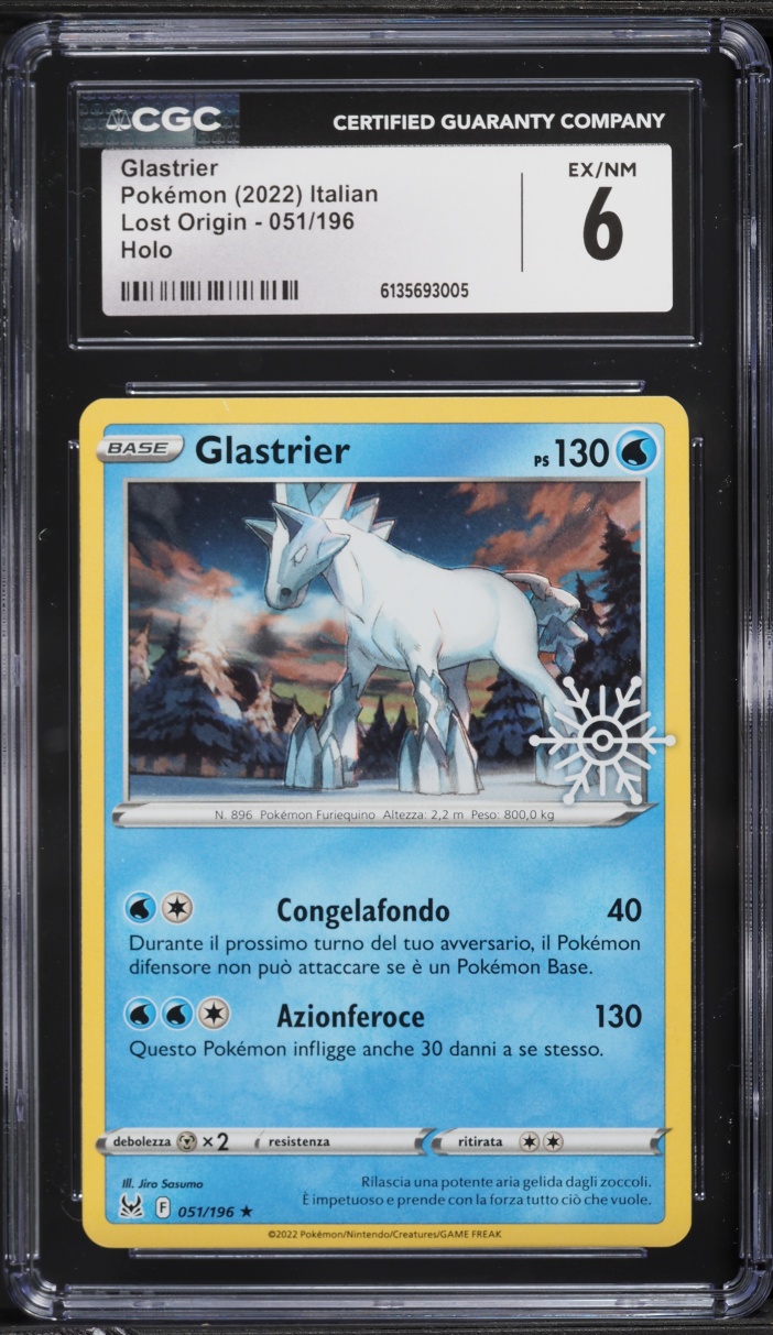 2022 Pokemon Italian SWSH Lost Origin Holiday Calendar Holo Glastrier #51 CGC 6 EXMT