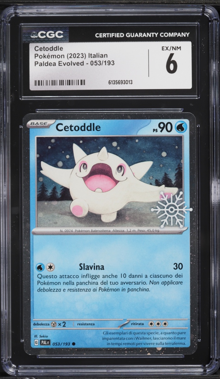 2023 Pokemon Italian SV Paldea Evolved Holiday Calendar Cetoddle #53 CGC 6 EXMT