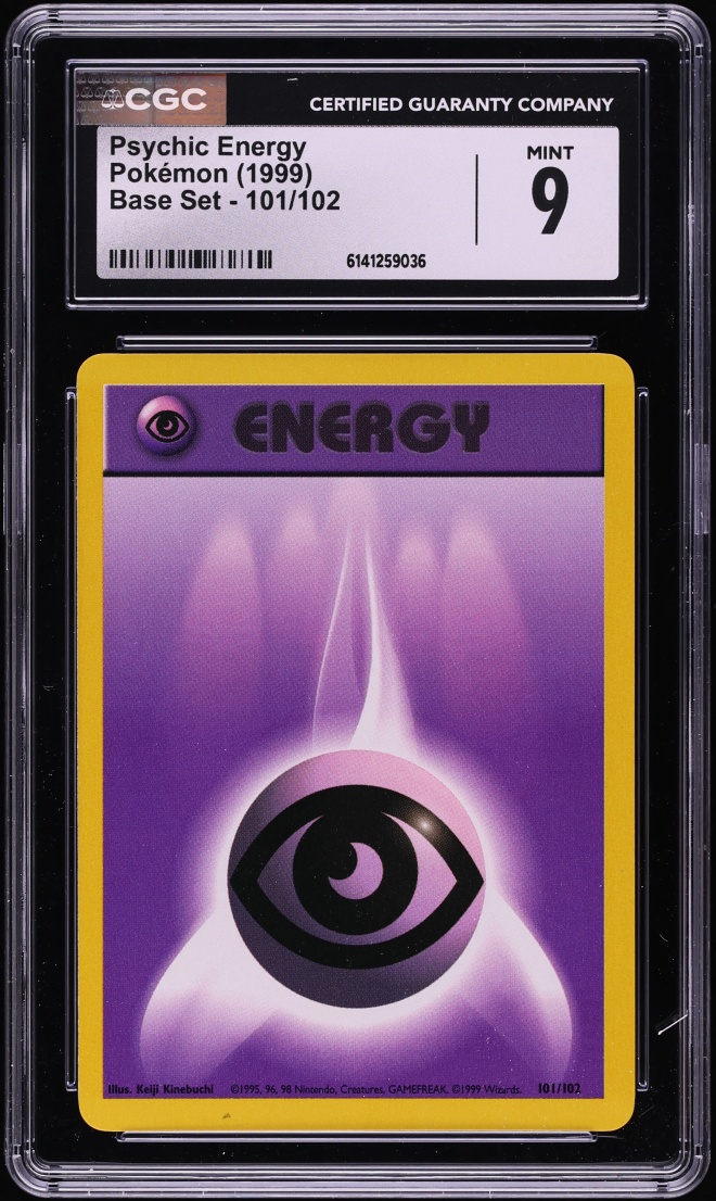 1999 Pokemon Base Set Psychic Energy #101 CGC 9 MINT