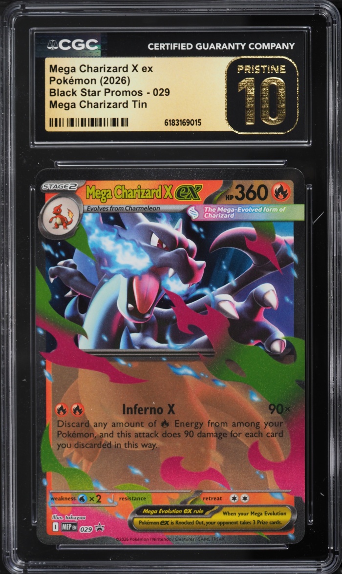 2026 Pokemon Mega Evolution Promo Tin Mega Charizard X EX #29 CGC 10 PRISTINE