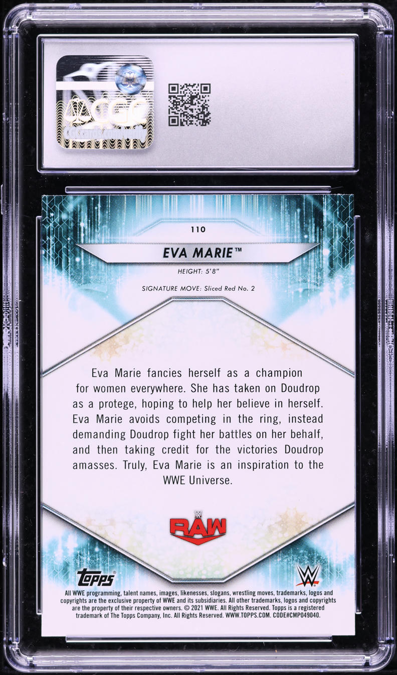 2021 Topps WWE Eva Marie #110 CGC 9 MINT