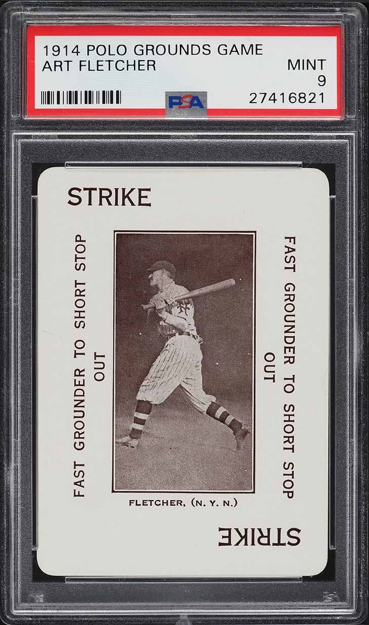 1914 Polo Grounds Game Art Fletcher PSA 9 MINT