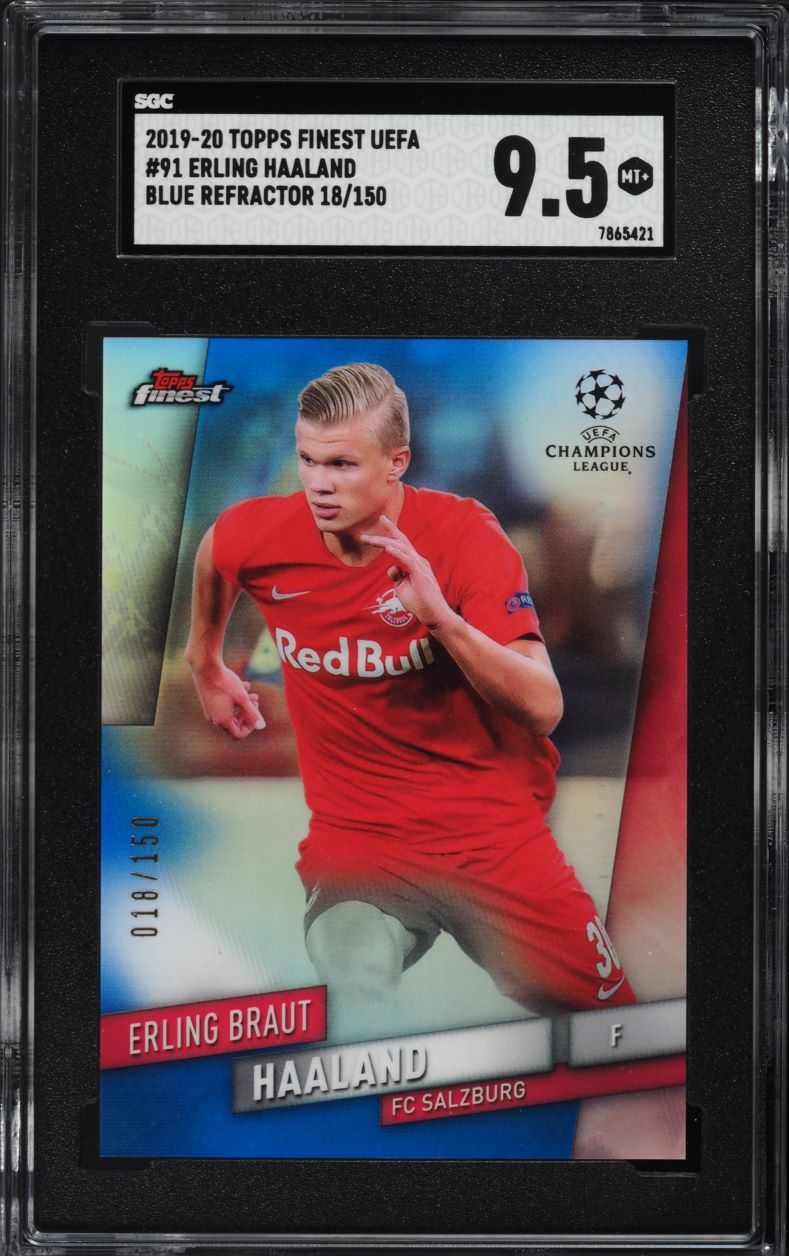 2020 Topps Chrome UEFA Champions League Sapphire Orange Erling
