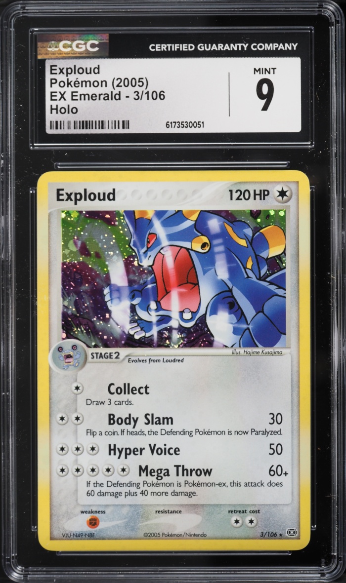 2005 Pokemon EX Emerald Holo Exploud #3 CGC 9 MINT