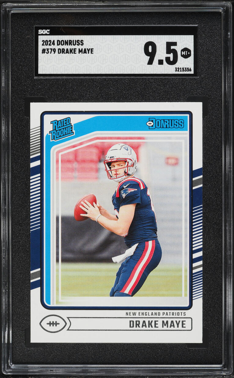 2024 Donruss Football Drake Maye ROOKIE #379 SGC 9.5 MINT+