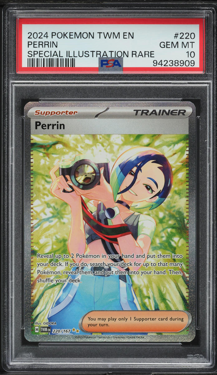 2024 Pokemon Scarlet & Violet Twilight Masquerade SIR Perrin #220 PSA 10 GEM MINT