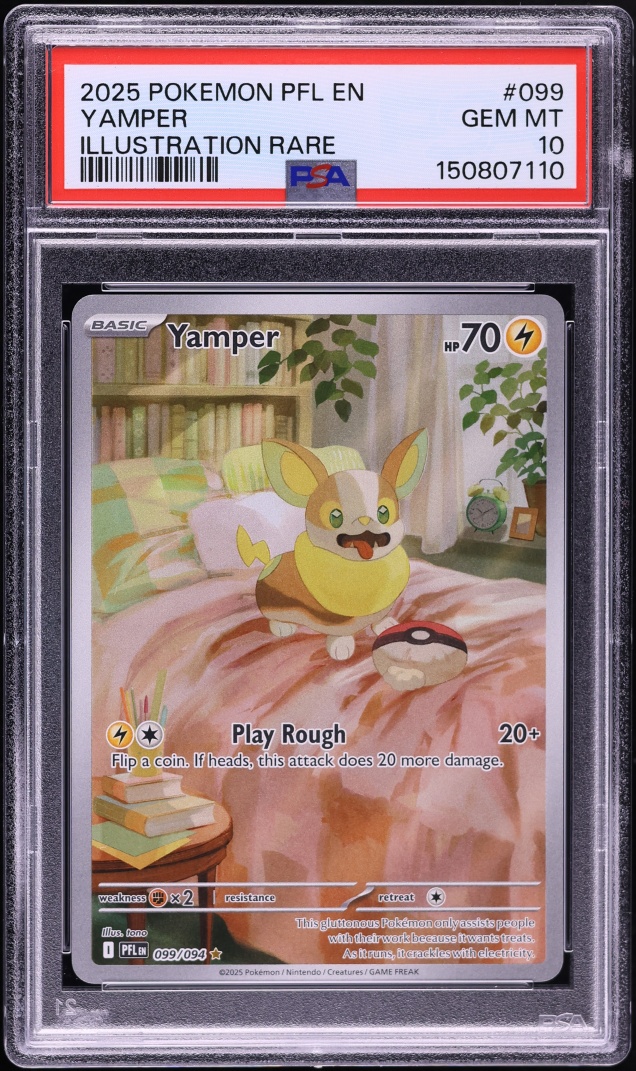 2025 Pokemon Mega Evolution Phantasmal Flames IR Yamper #99 PSA 10 GEM MINT