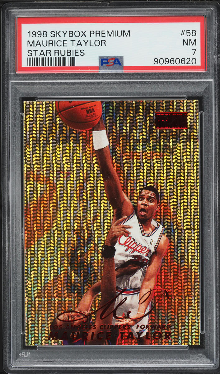 1998 Skybox Premium Star Rubies Maurice Taylor /50 #58 PSA 7 NRMT
