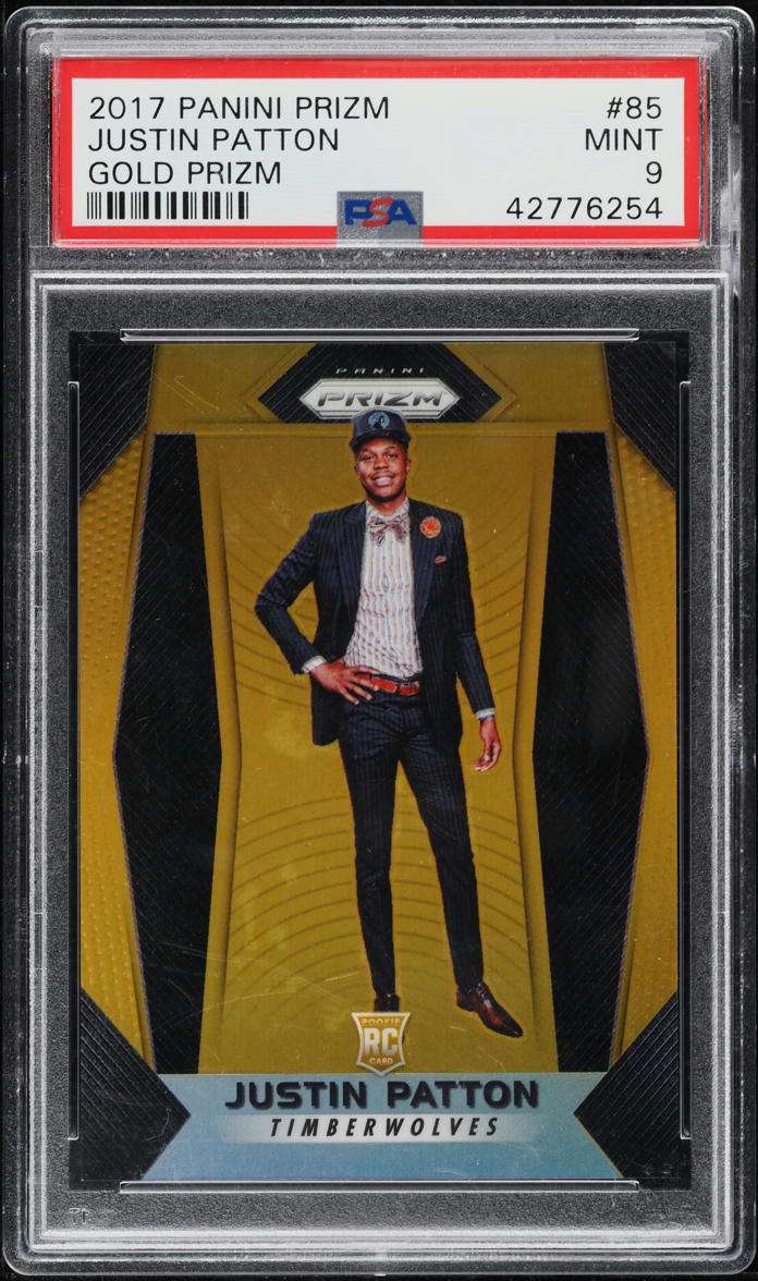 2017 Panini Prizm Gold Justin Patton ROOKIE /10 #85 PSA 9 MINT