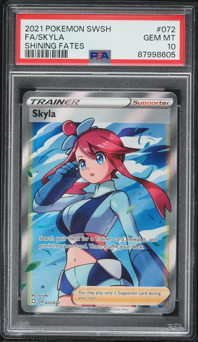2021 Pokemon Sword & Shield Shining Fates Full Art Skyla #72 PSA 10 GEM MINT