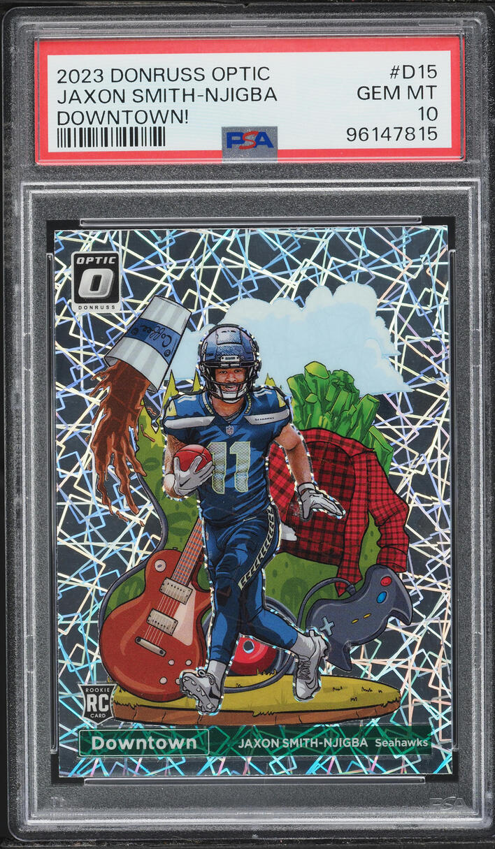 2023 Donruss Optic Downtown Jaxon Smith-Njigba ROOKIE #D15 PSA 10 GEM MINT