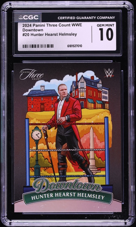 2024 Panini Three Count WWE Downtown Hunter Hearst Helmsley #20 CGC 10 GEM MINT