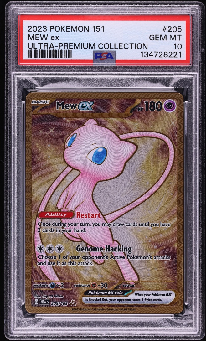 2023 Pokemon Scarlet & Violet 151 Ultra Premium Metal Gold Rare Mew ex #205 PSA 10 GEM MINT