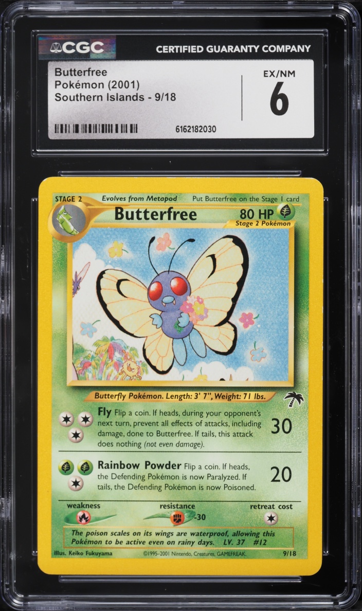 2001 Pokemon Southern Islands Butterfree #9 CGC 6 EXMT