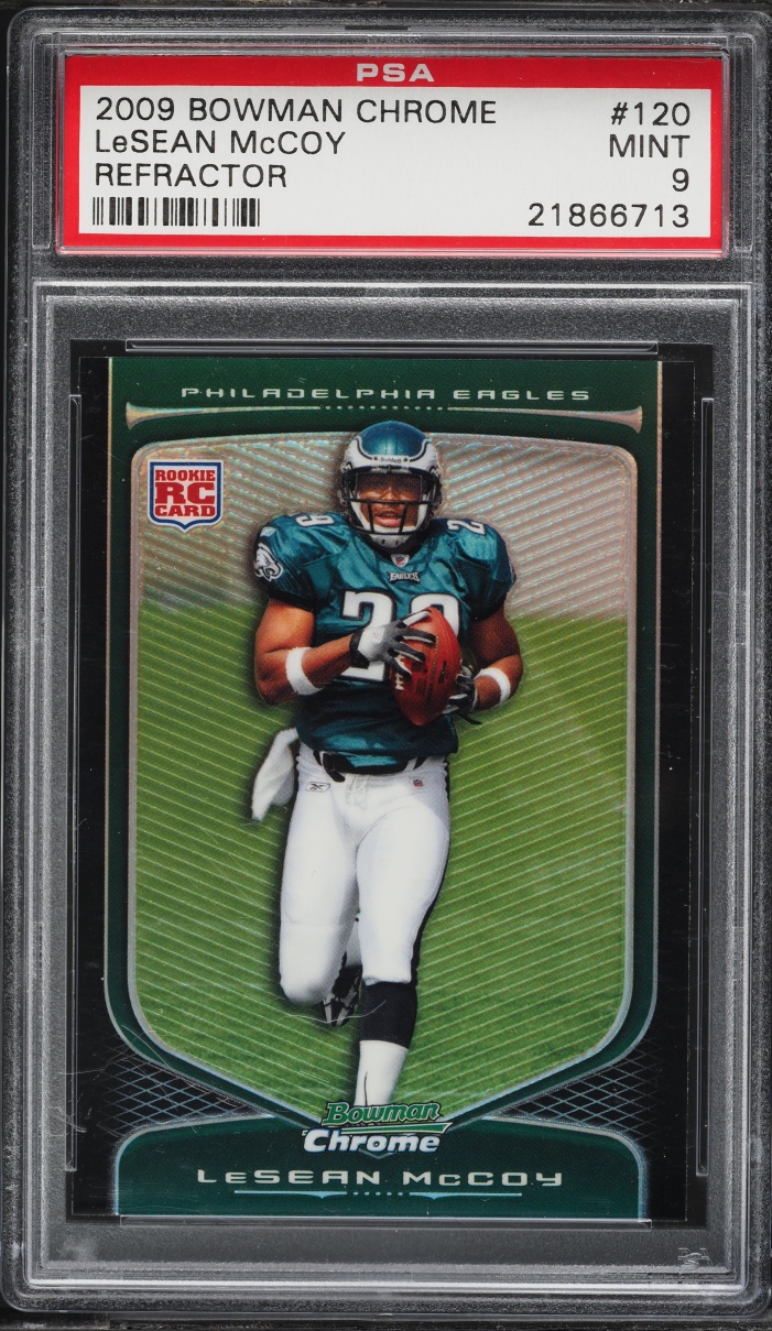 2009 Bowman Chrome Refractor LeSean McCoy ROOKIE #120 PSA 9 MINT