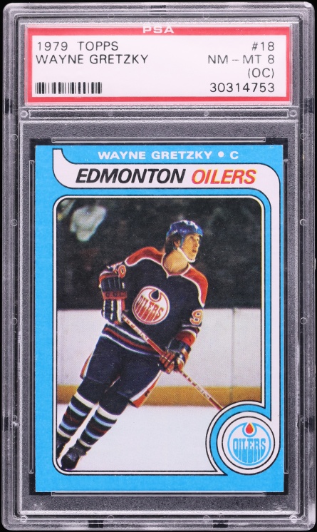 1979 Topps Hockey Wayne Gretzky ROOKIE #18 PSA 8(oc) NM-MT