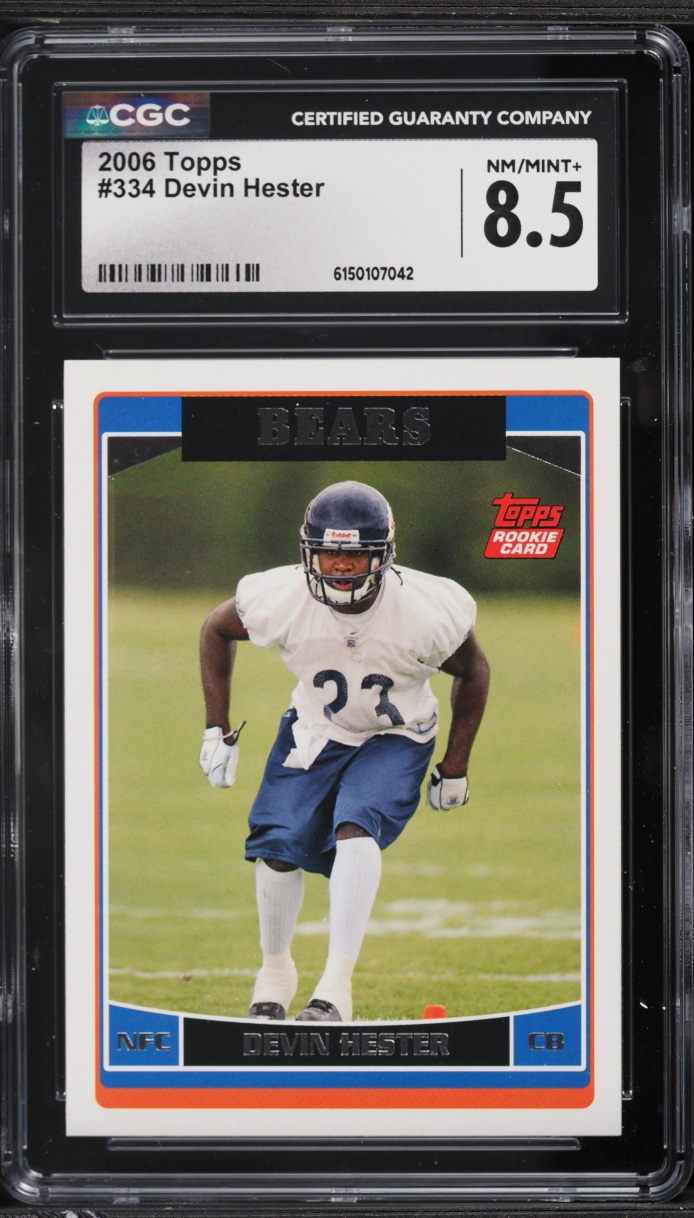 2006 Topps Football Devin Hester ROOKIE #334 CGC 8.5 NM-MT+