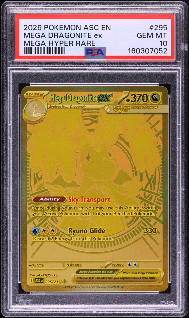 2026 Pokemon Mega Evolution Ascended Heroes MHR Mega Dragonite ex #295 PSA 10 GEM MINT