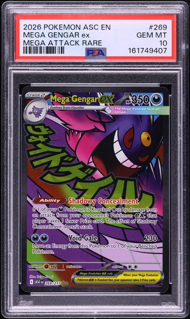 2026 Pokemon Mega Evolution Ascended Heroes MA Mega Gengar Ex #269 PSA 10 GEM MINT