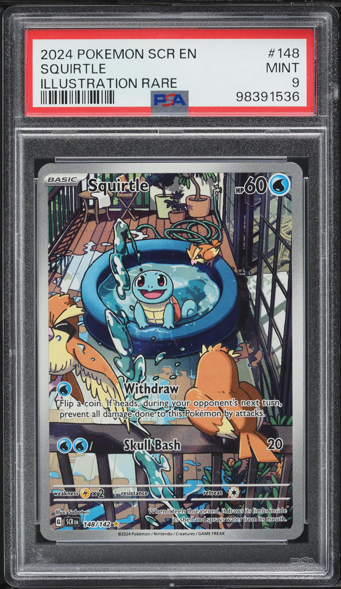 2023 Pokemon Scarlet & Violet Stellar Crown IR Squirtle #148 PSA 9 MINT