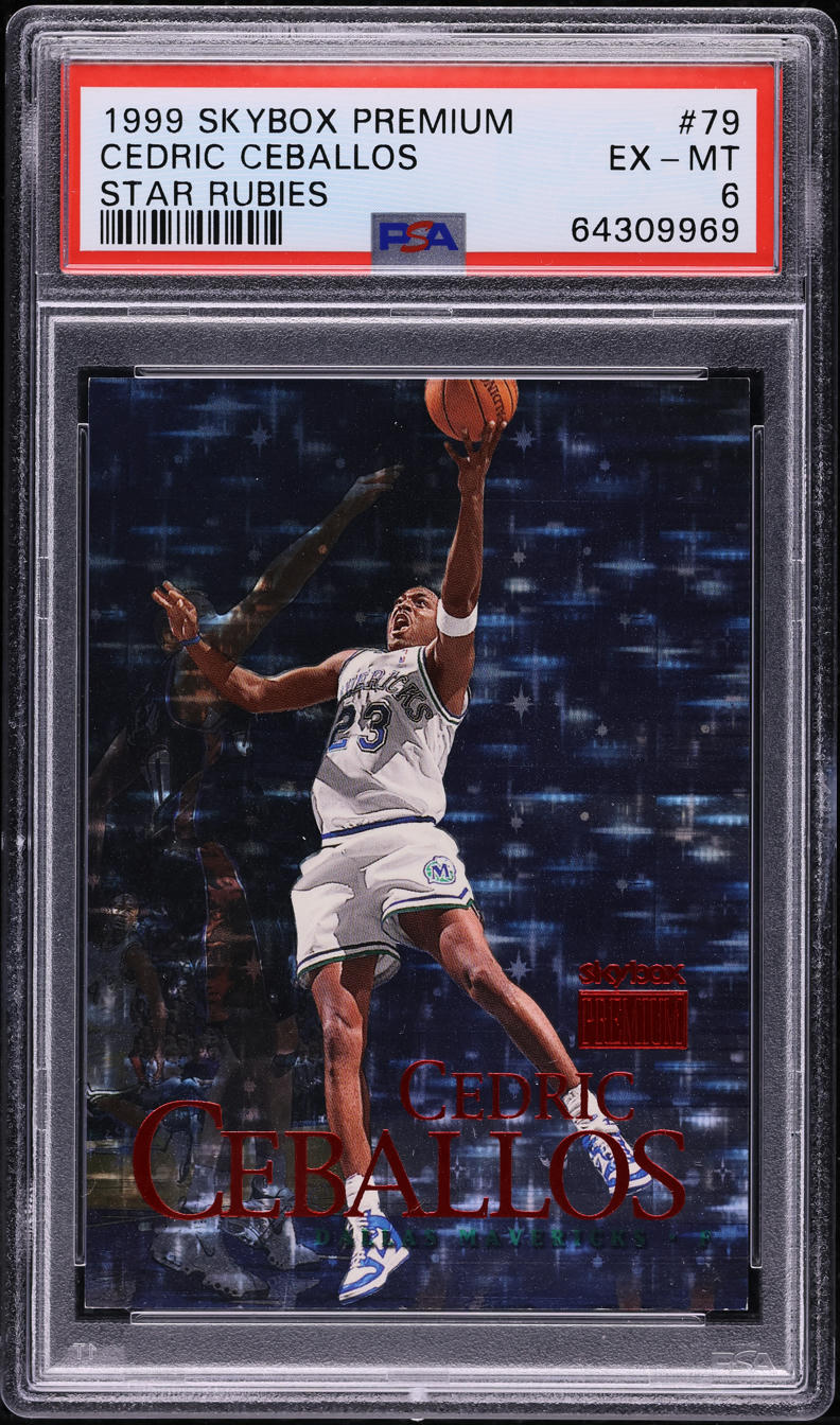1999 Skybox Premium Star Rubies Cedric Ceballos /45 #79 PSA 6 EXMT