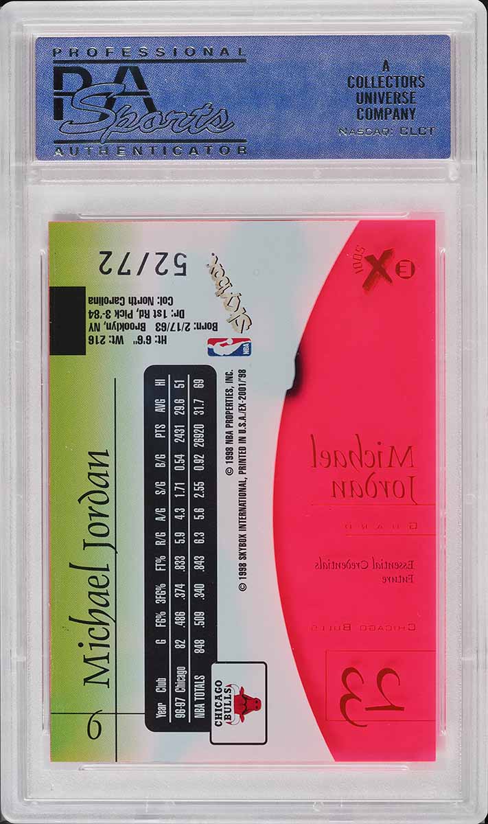 1997 Skybox E-X2001 Essential Credentials Future Michael Jordan