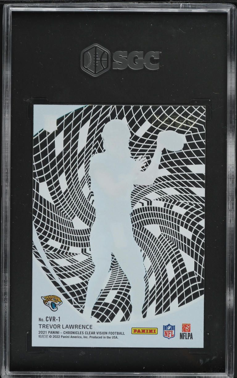 2021 Panini Chronicles Clear Vision Trevor Lawrence ROOKIE #CVR-1 SGC 10 GEM MINT