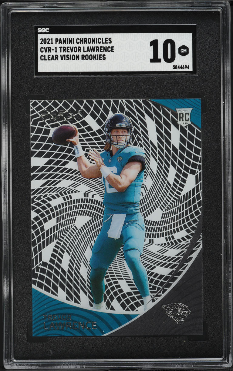 2021 Panini Chronicles Clear Vision Trevor Lawrence ROOKIE #CVR-1 SGC 10 GEM MINT