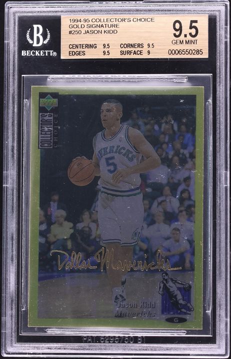 1994 Collector's Choice Gold Signature Jason Kidd ROOKIE #250 BGS 9.5 GEM MINT - Photo 1