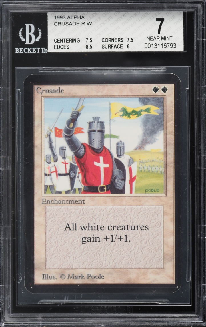 1993 Magic The Gathering MTG Alpha Crusade BGS 7 NRMT