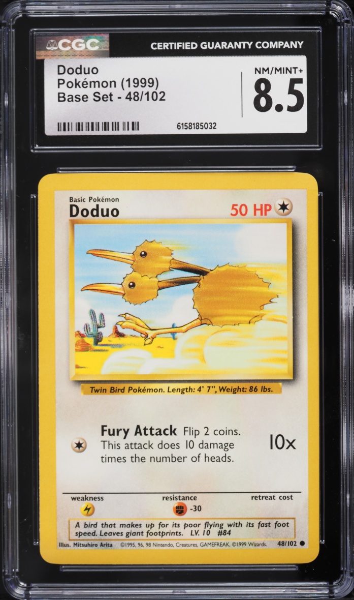 1999 Pokemon Base Set Doduo #48 CGC 8.5 NM-MT+