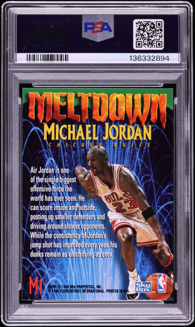 1995 Skybox Premium Meltdown Michael Jordan #M1 PSA 7 NRMT