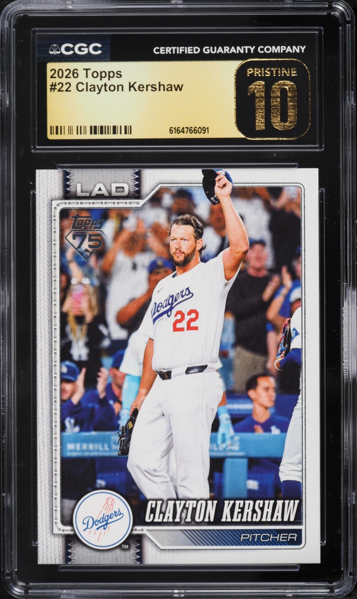 2026 Topps Clayton Kershaw #22 CGC 10 PRISTINE