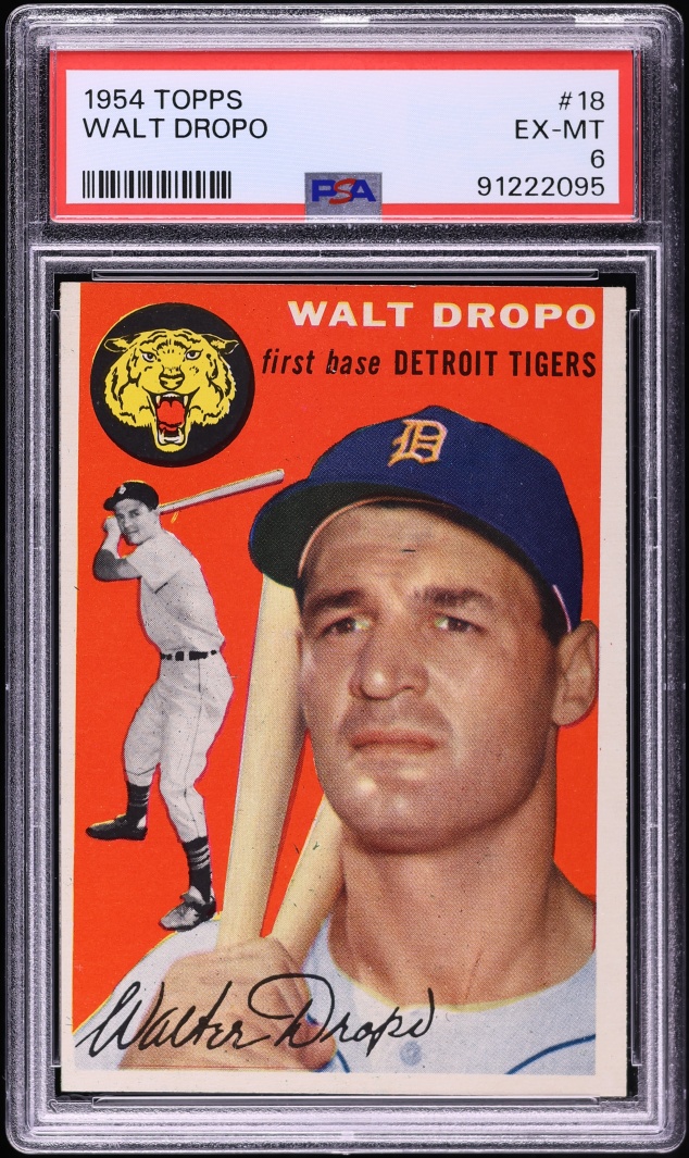 1954 Topps Walt Dropo #18 PSA 6 EXMT