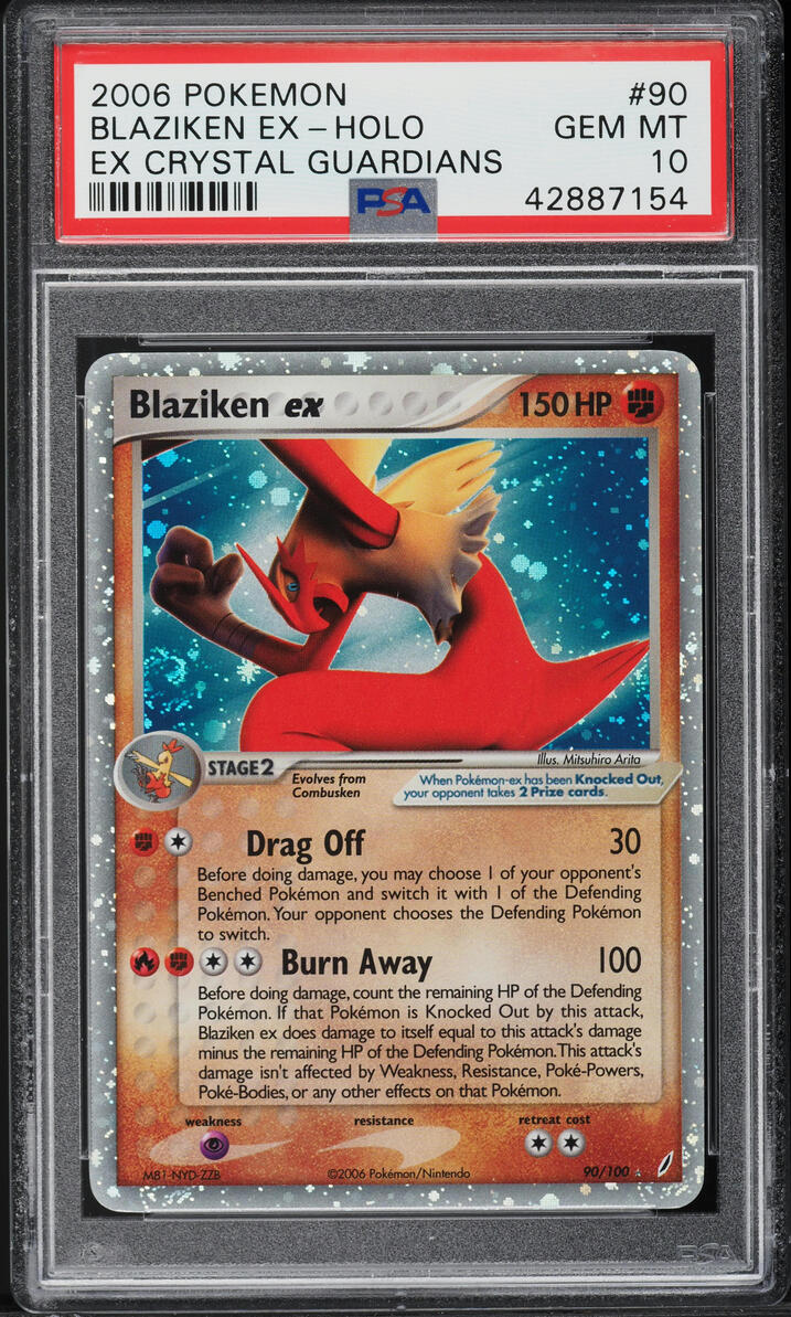 2006 Pokemon EX Crystal Guardians Holo Blaziken ex #90 PSA 10 GEM MINT
